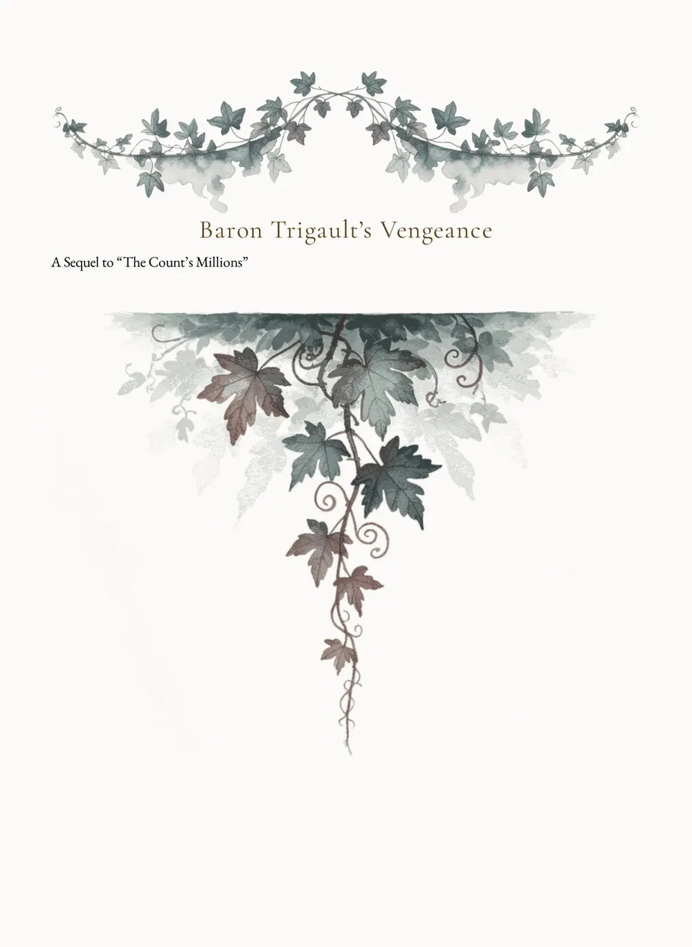 A page of Baron Trigault's Vengeance as set for this edition
