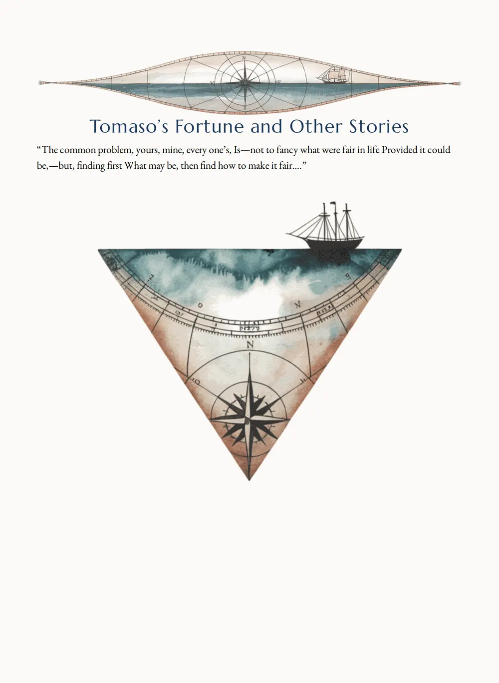 A page of Tomaso's Fortune and Other Stories as set for this edition