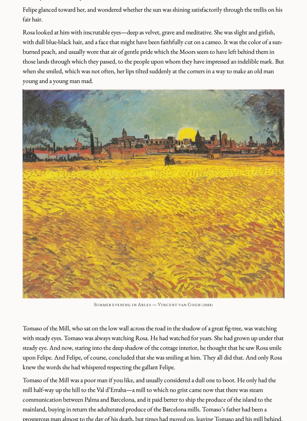 A page of Tomaso's Fortune and Other Stories as set for this edition