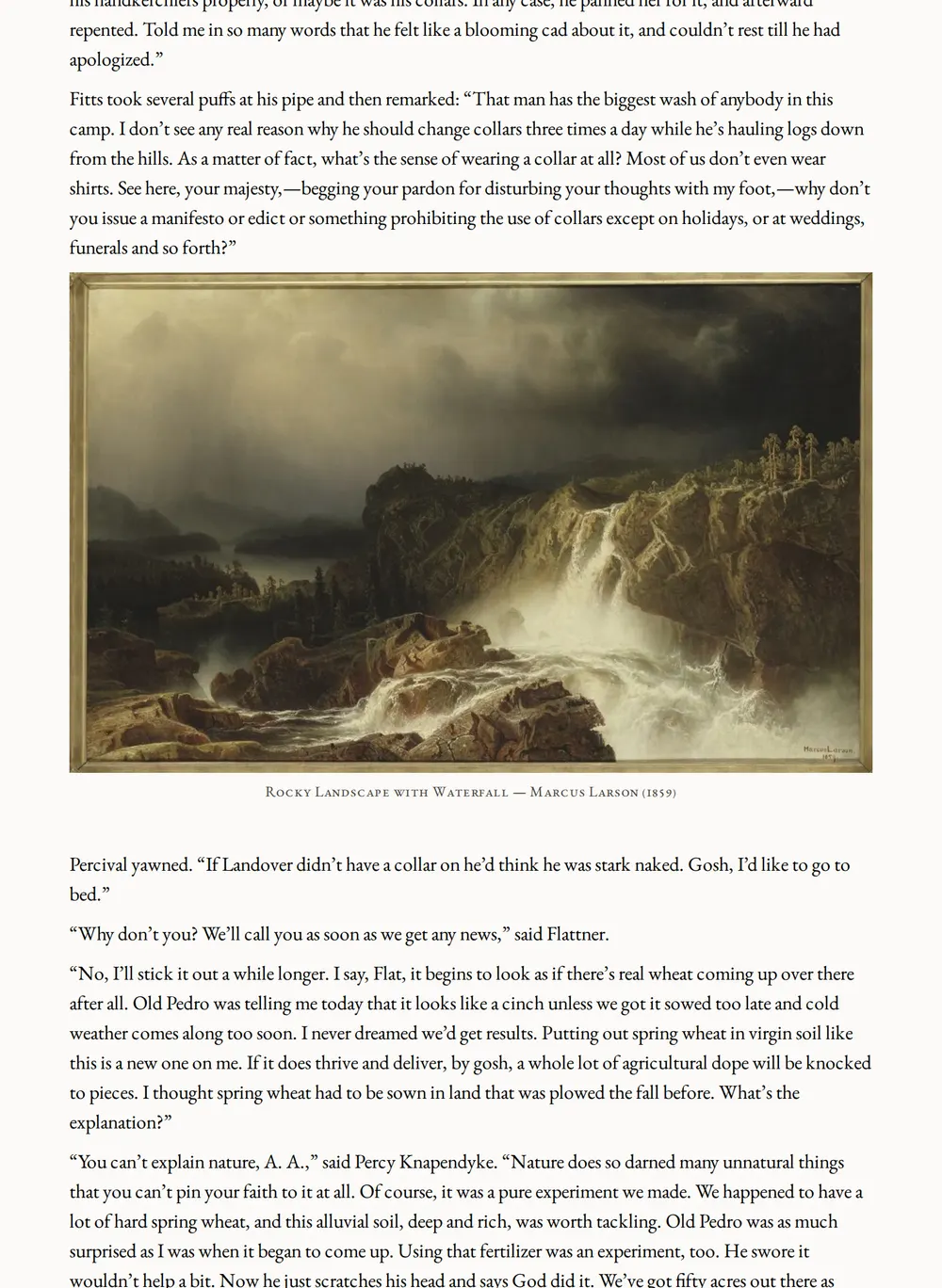 A page of West Wind Drift as set for this edition