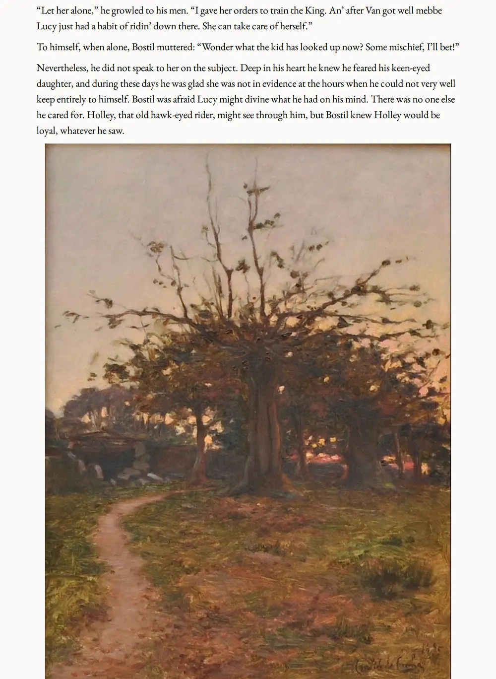 A page of Wildfire as set for this edition