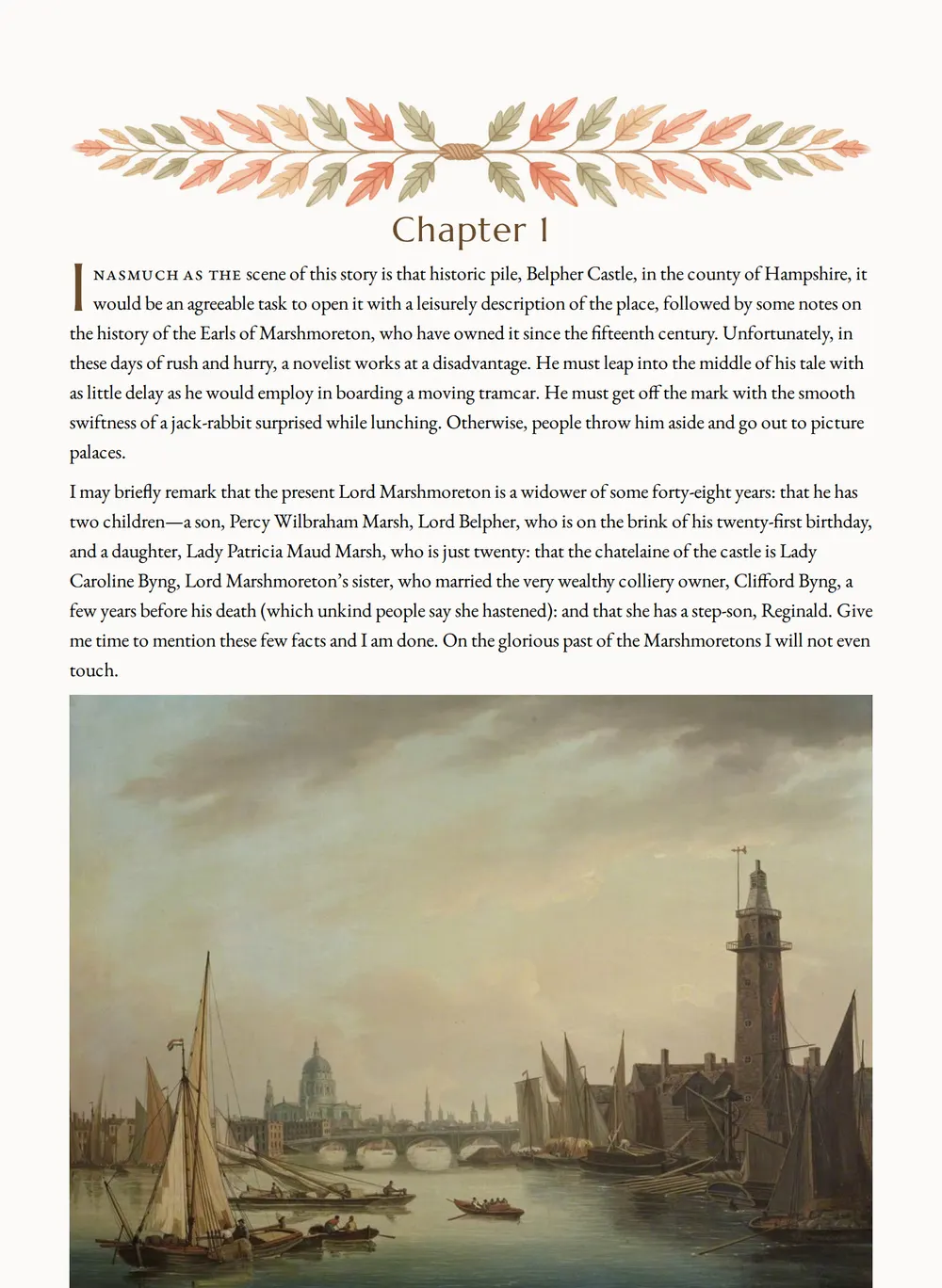 A page of A Damsel in Distress as set for this edition