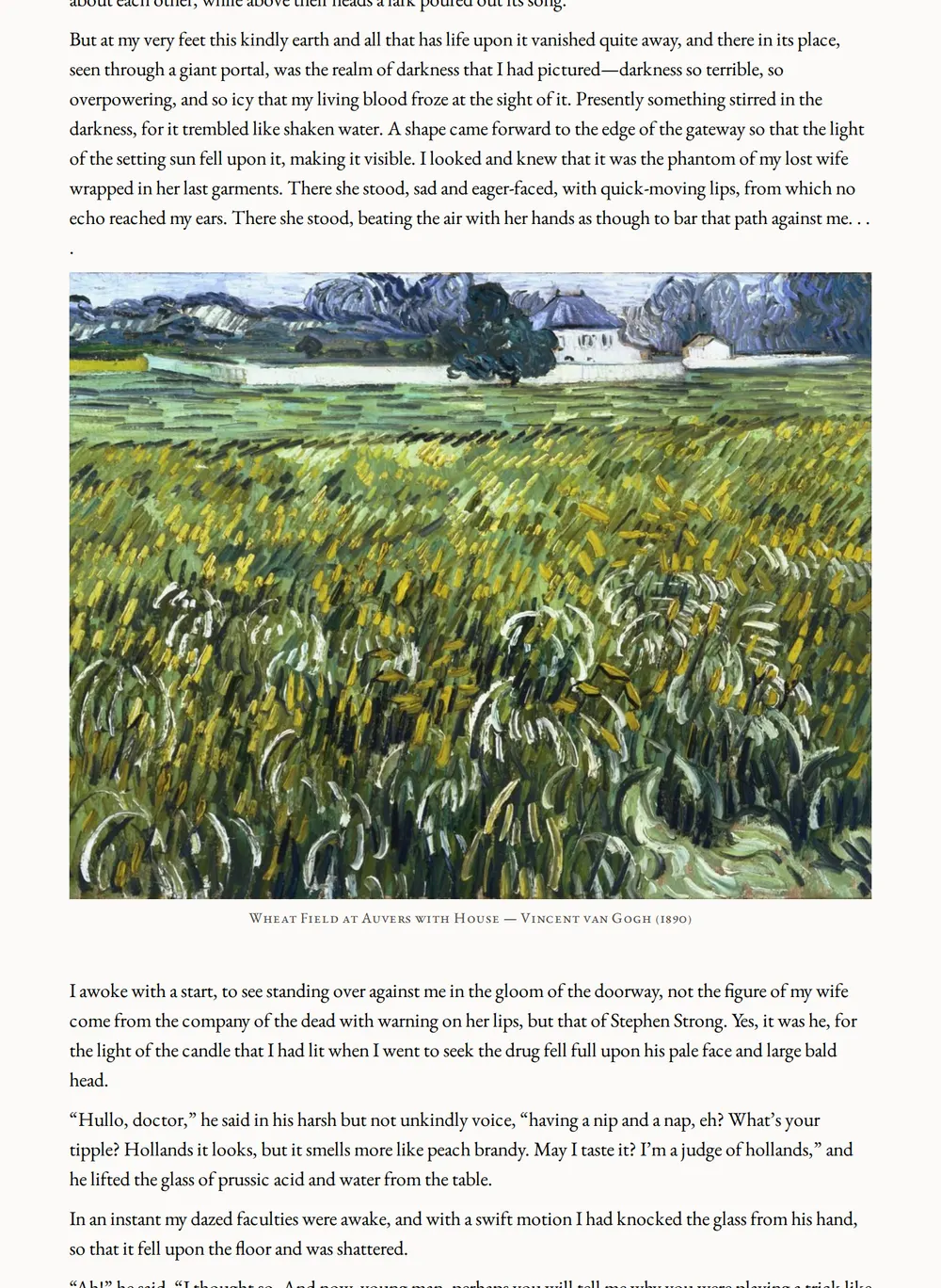 A page of Doctor Therne as set for this edition
