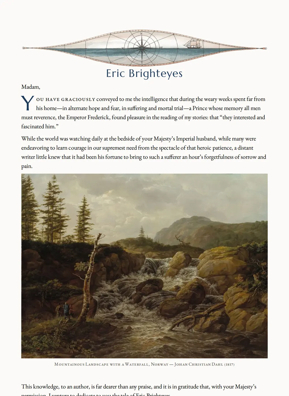 A page of Eric Brighteyes as set for this edition
