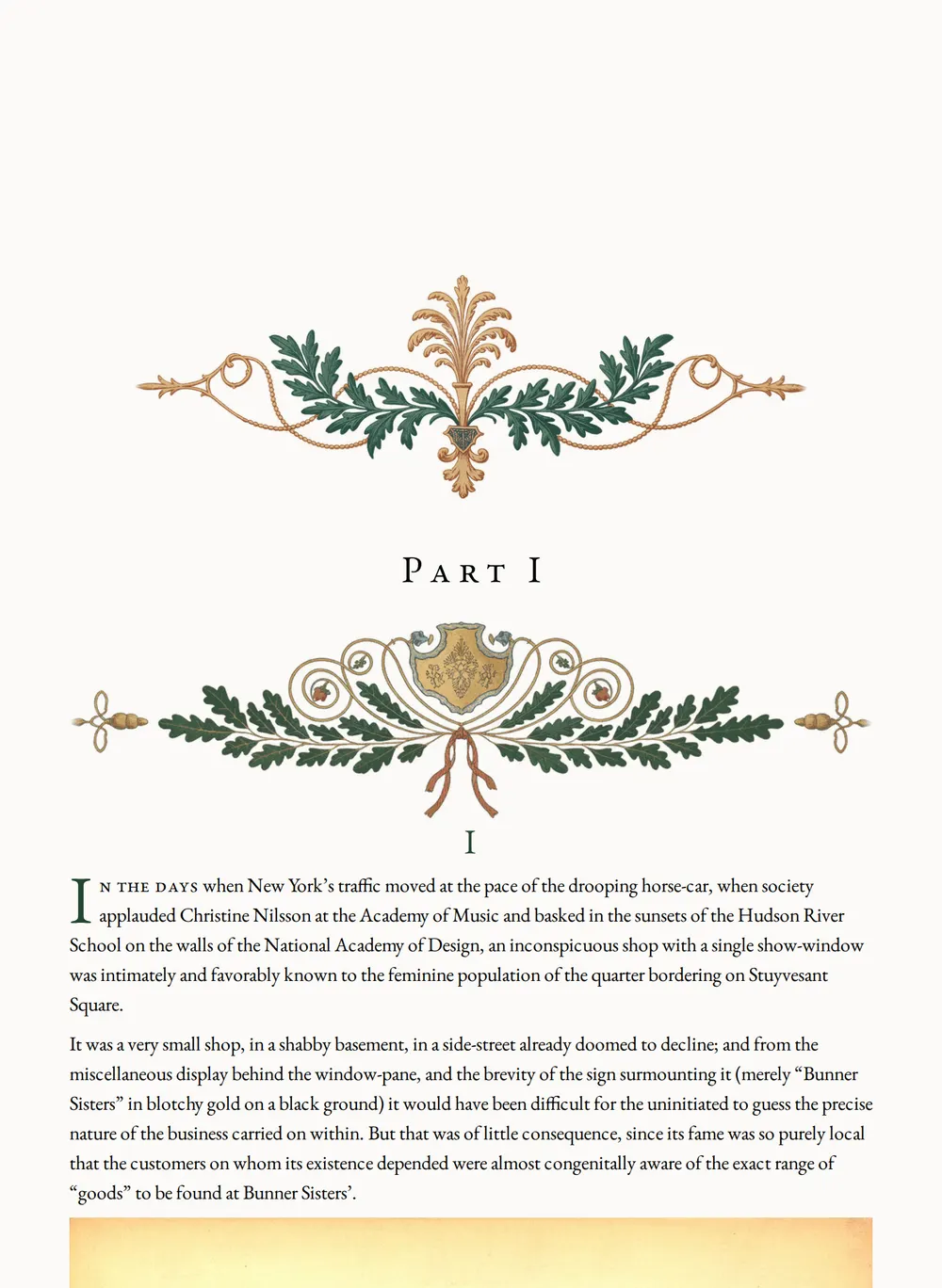 A page of Bunner Sisters as set for this edition