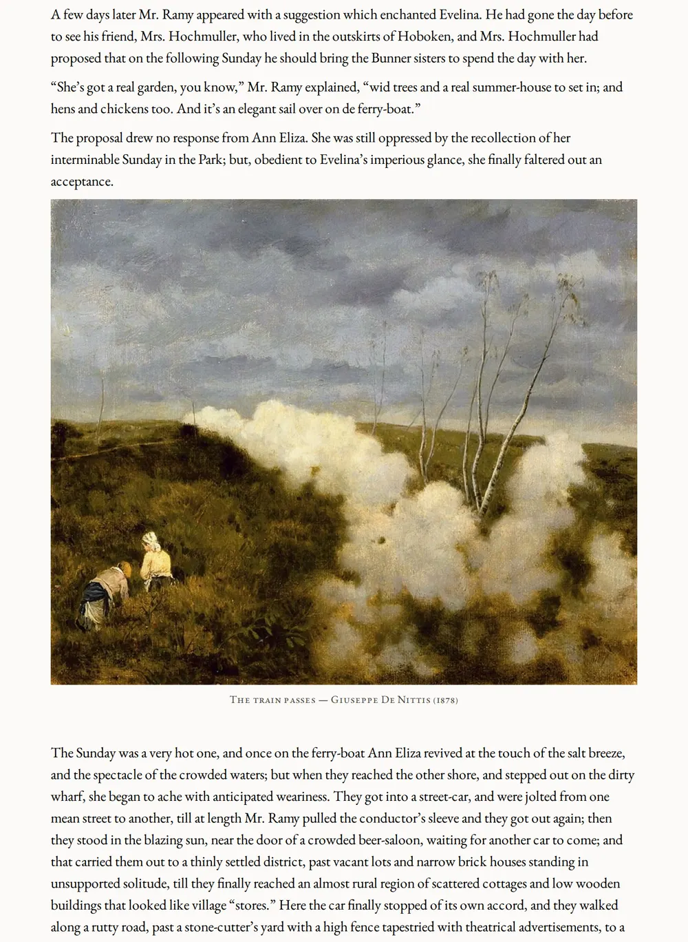 A page of Bunner Sisters as set for this edition
