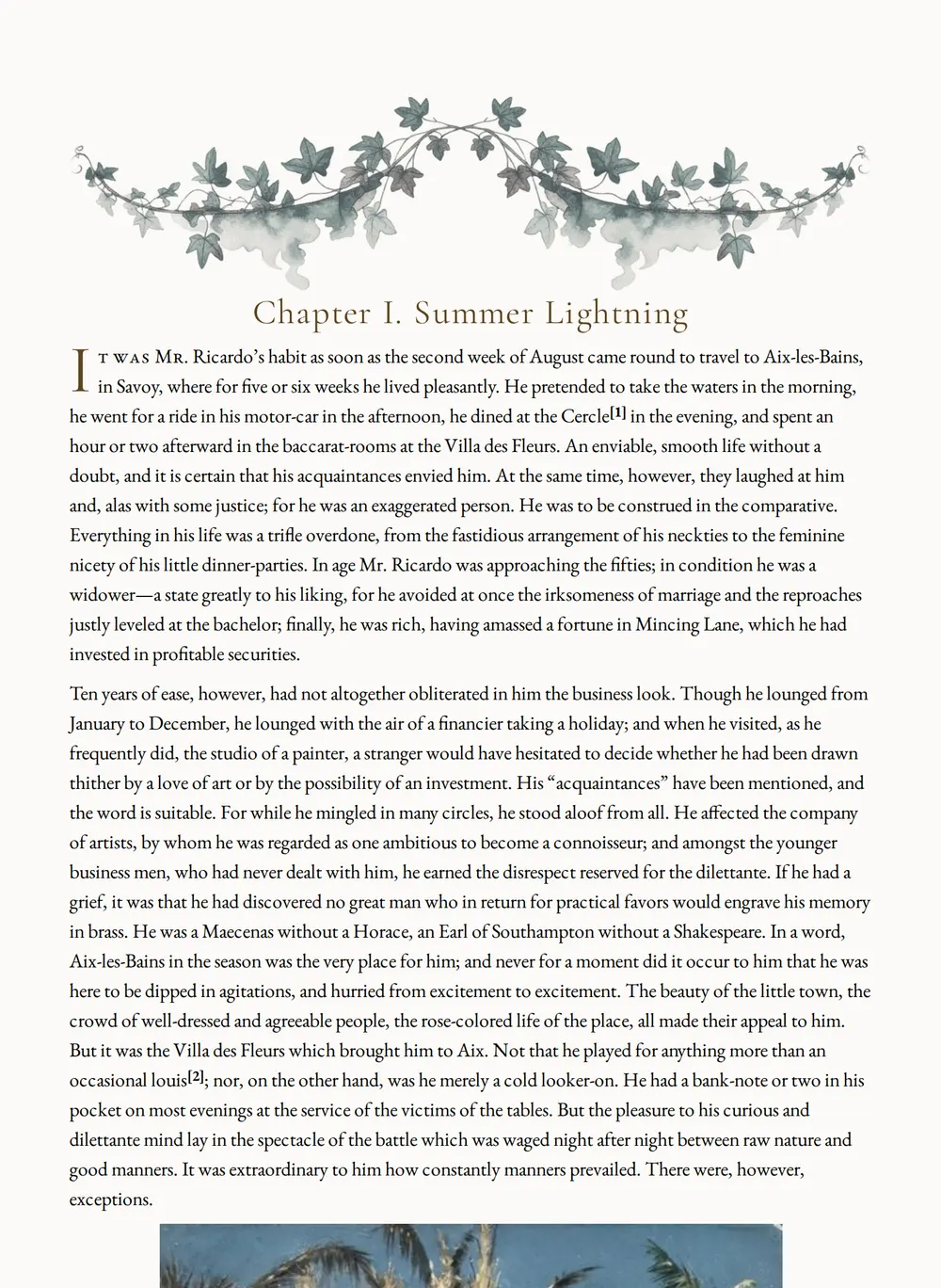 A page of At the Villa Rose as set for this edition