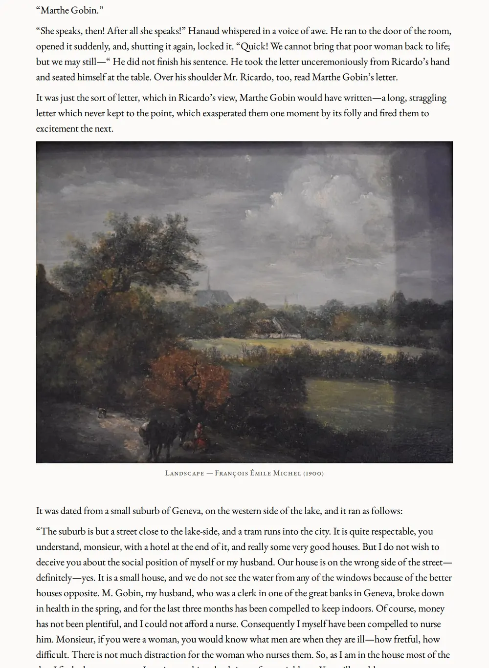 A page of At the Villa Rose as set for this edition