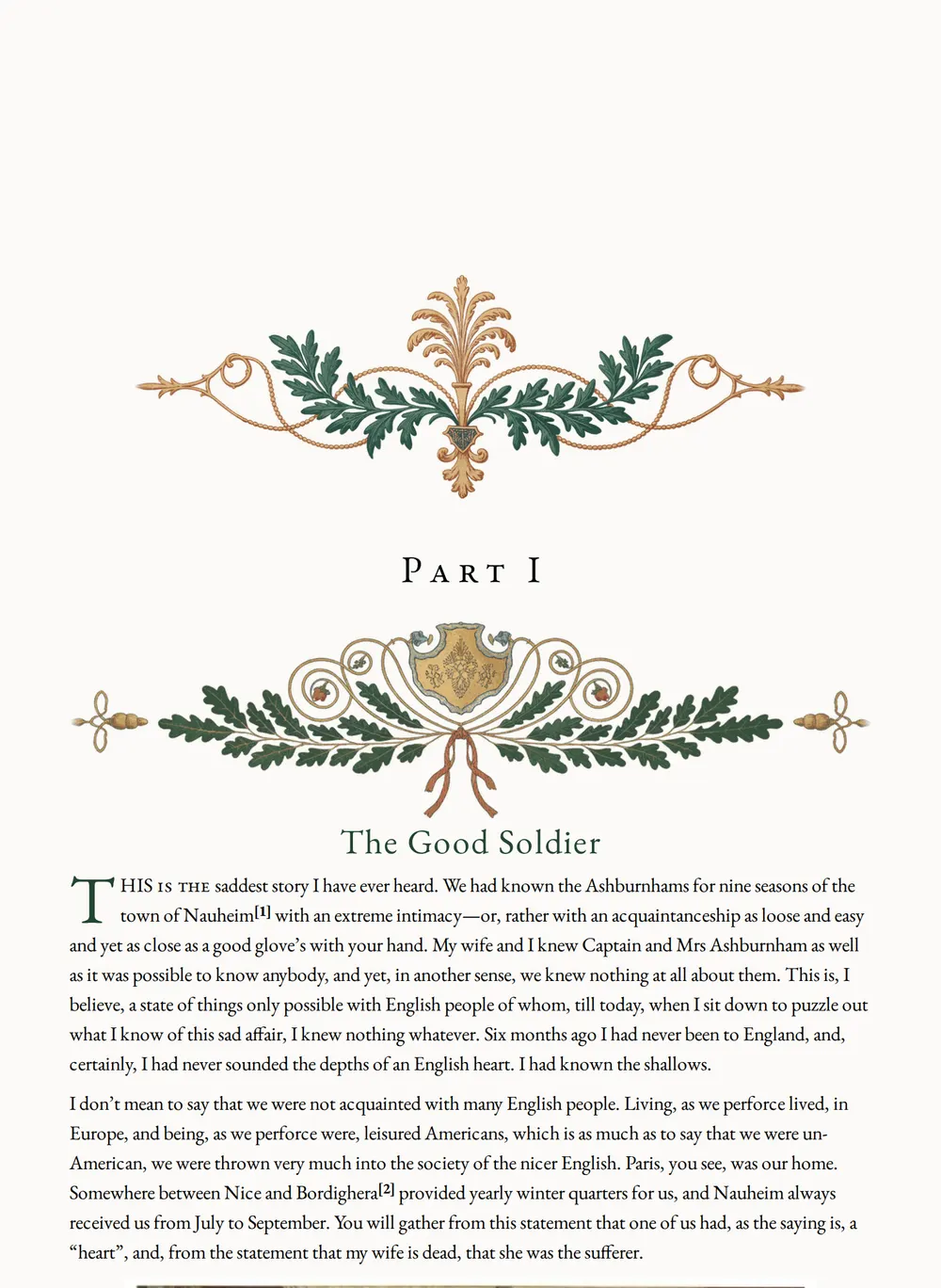 A page of The Good Soldier as set for this edition