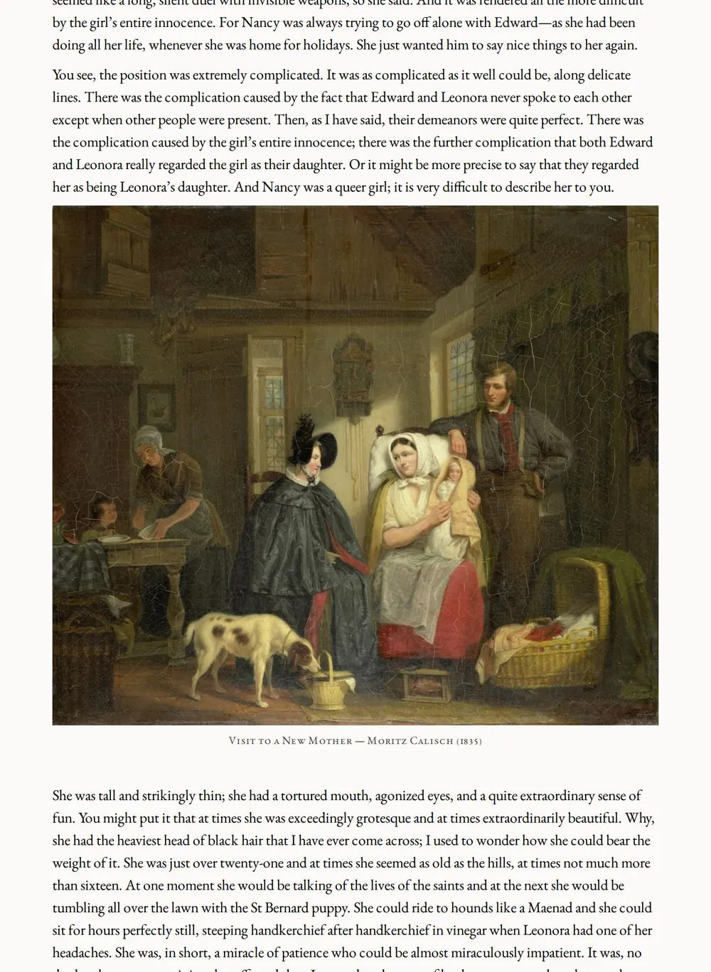 A page of The Good Soldier as set for this edition