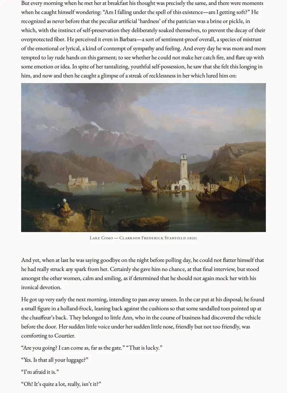 A page of The Patrician as set for this edition