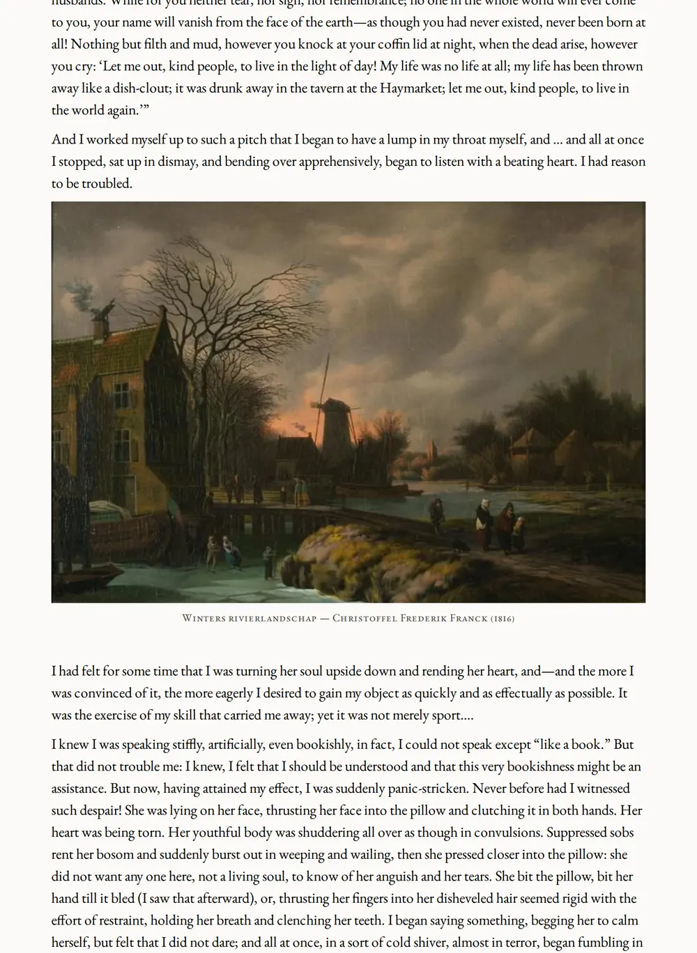 A page of White Nights and Other Stories as set for this edition