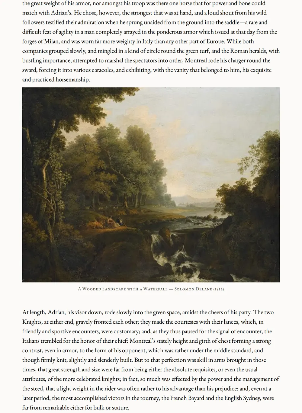 A page of Rienzi, the Last of the Roman Tribunes as set for this edition