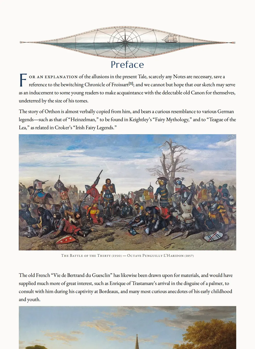 A page of The Lances of Lynwood as set for this edition