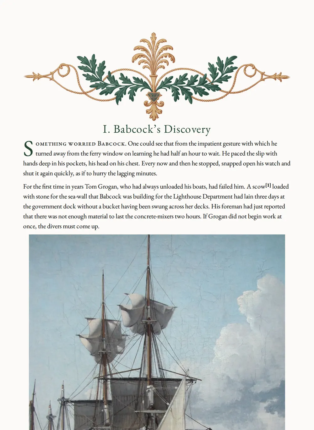 A page of Tom Grogan as set for this edition