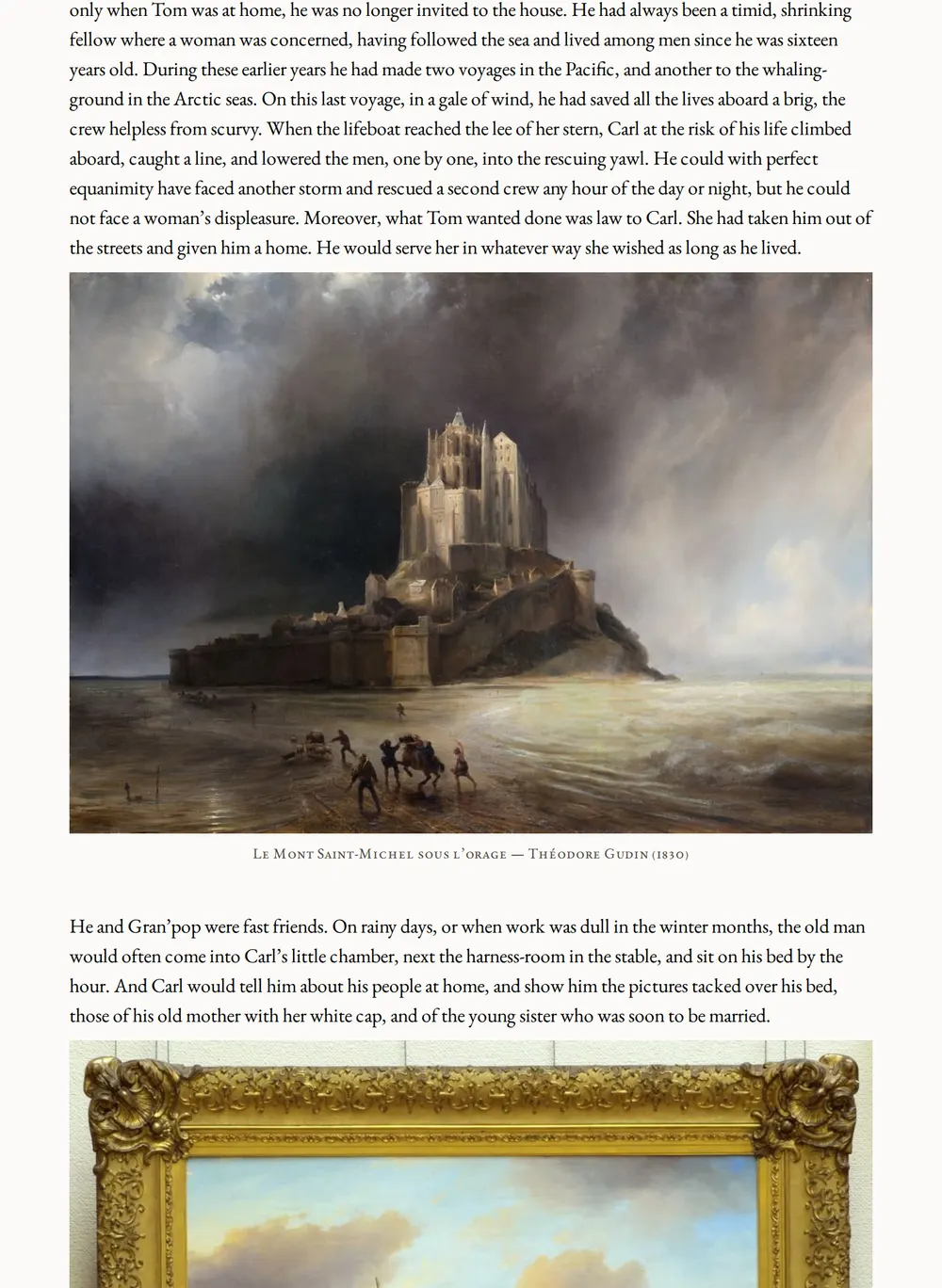 A page of Tom Grogan as set for this edition