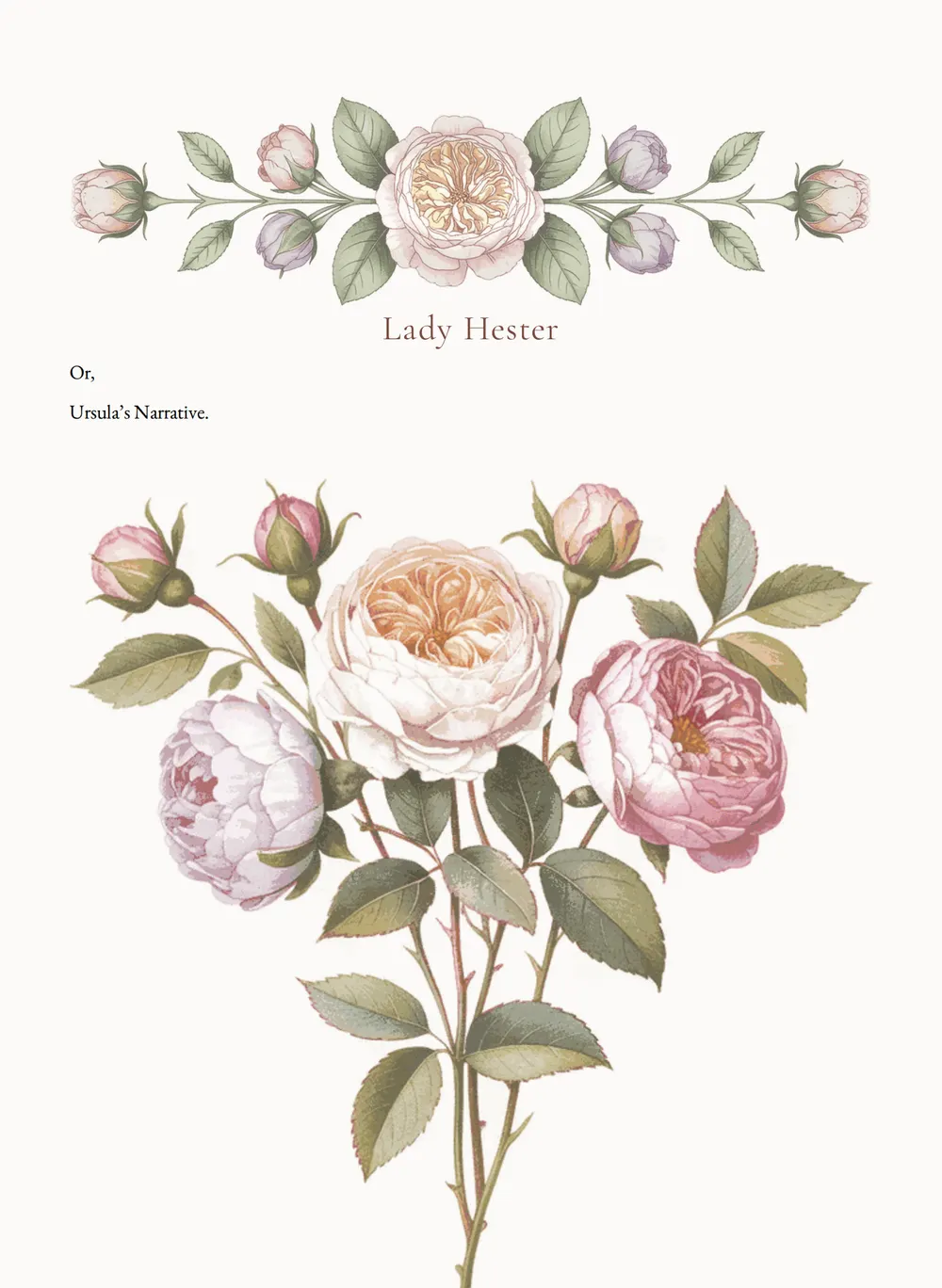 A page of Lady Hester as set for this edition