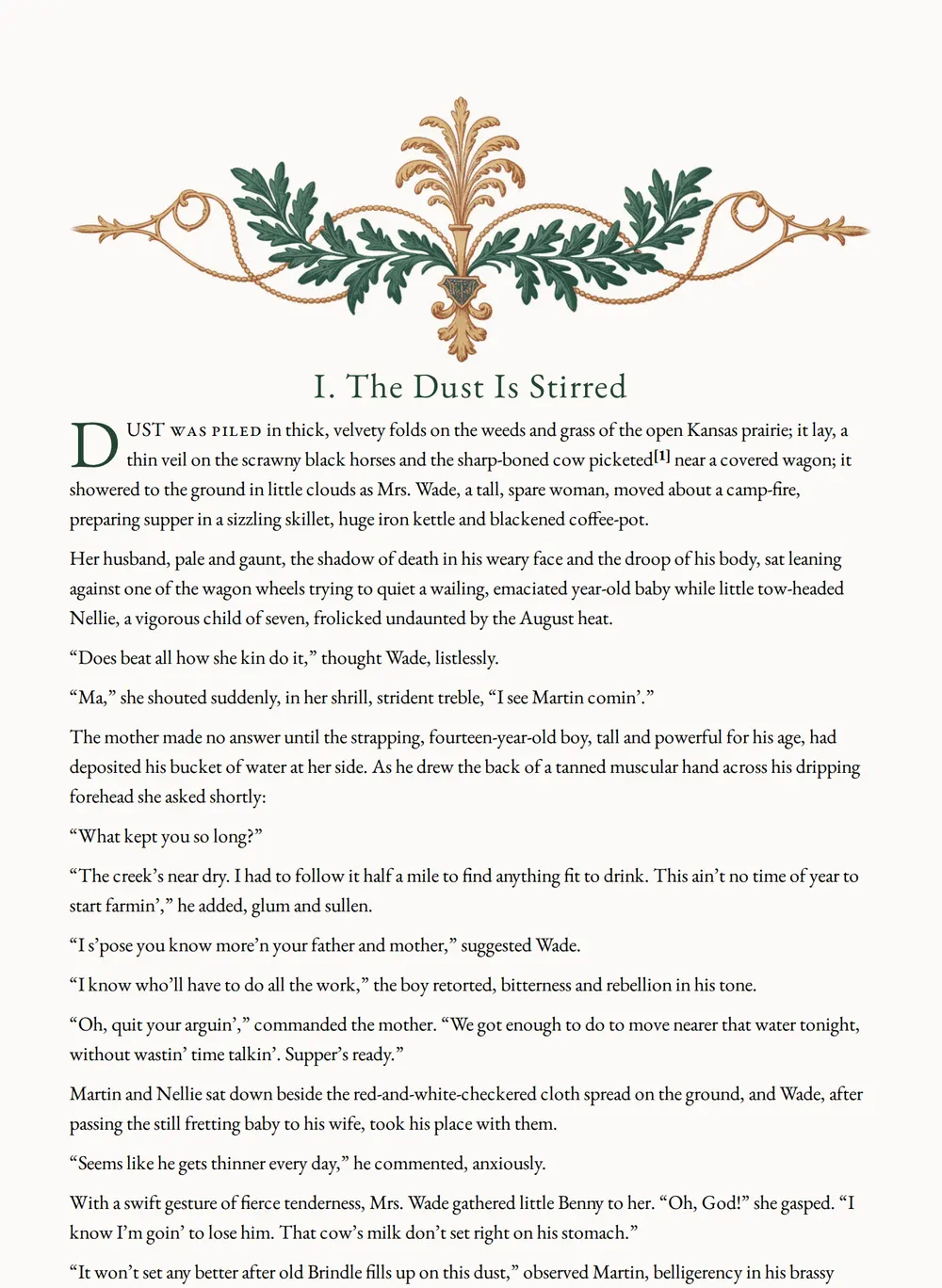 A page of Dust as set for this edition