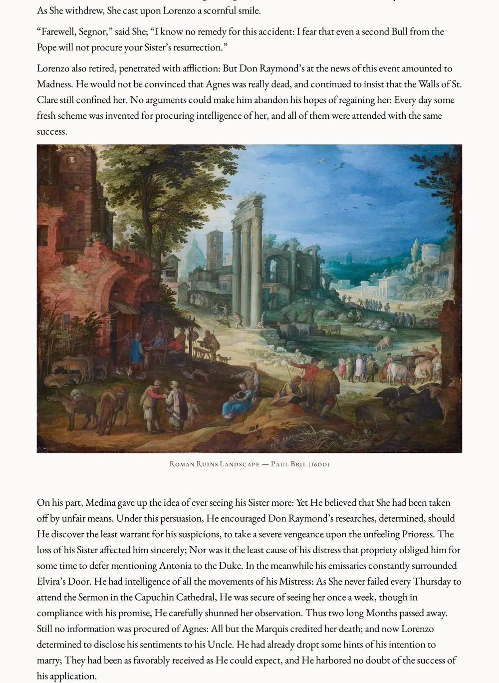 A page of The Monk as set for this edition
