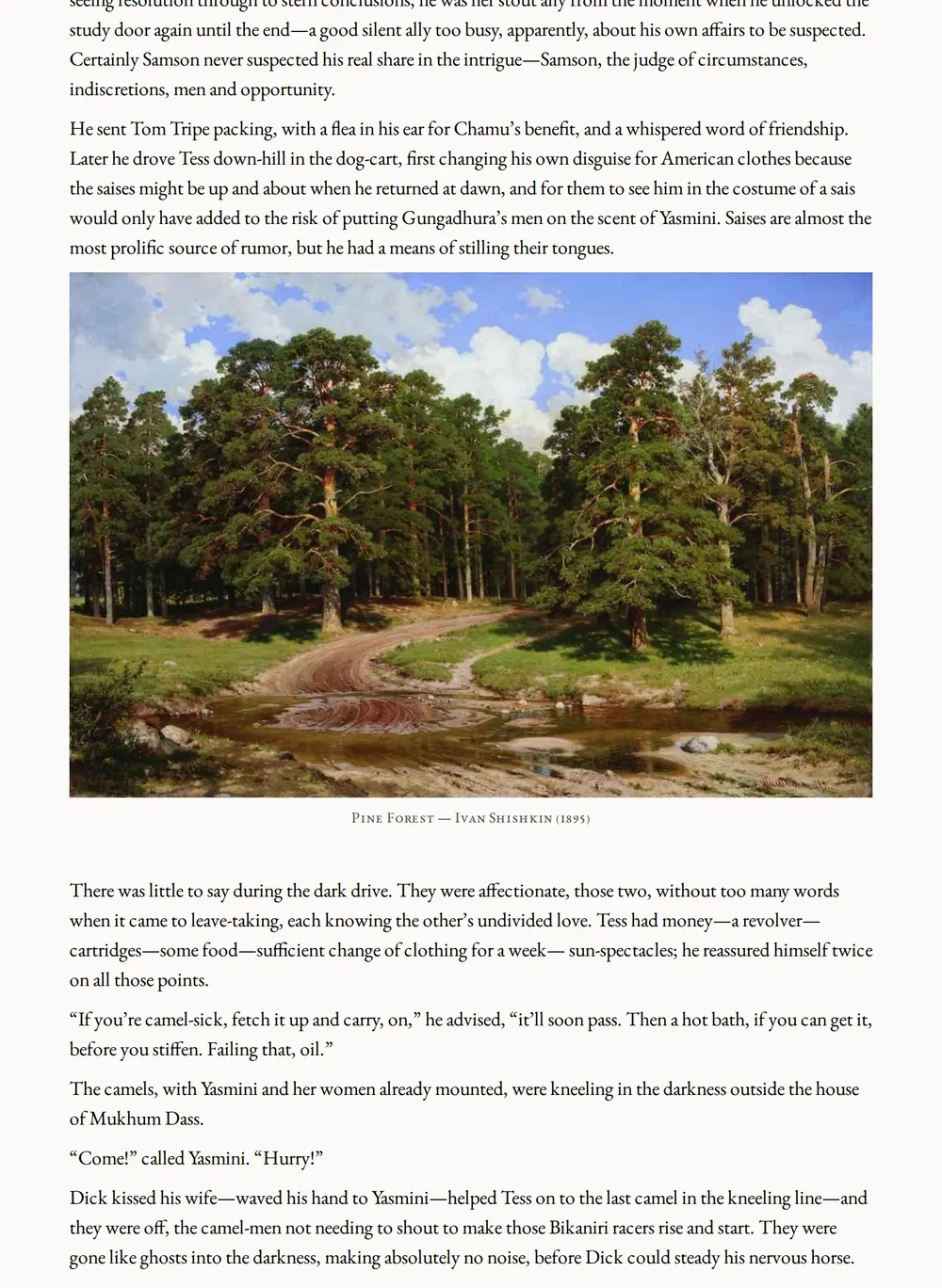 A page of Guns of the Gods as set for this edition