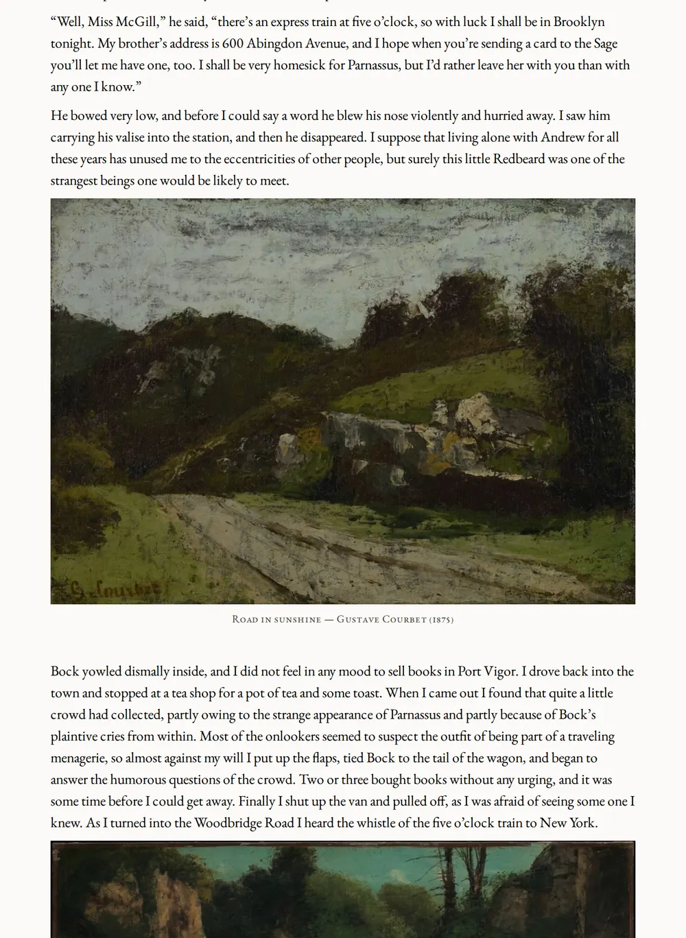 A page of Parnassus on Wheels as set for this edition