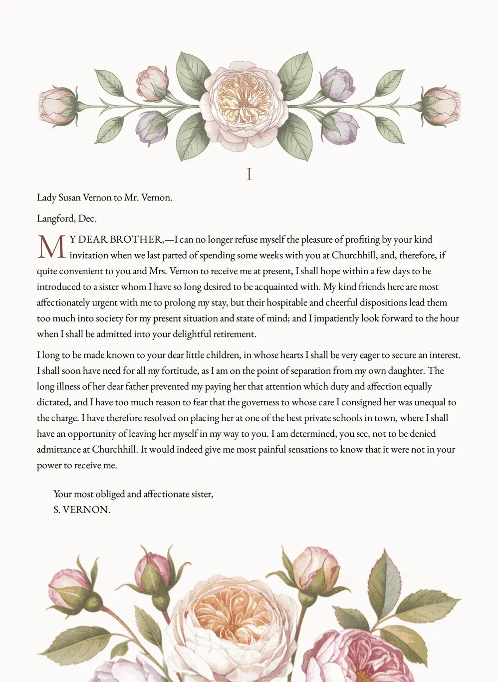 A page of Lady Susan as set for this edition
