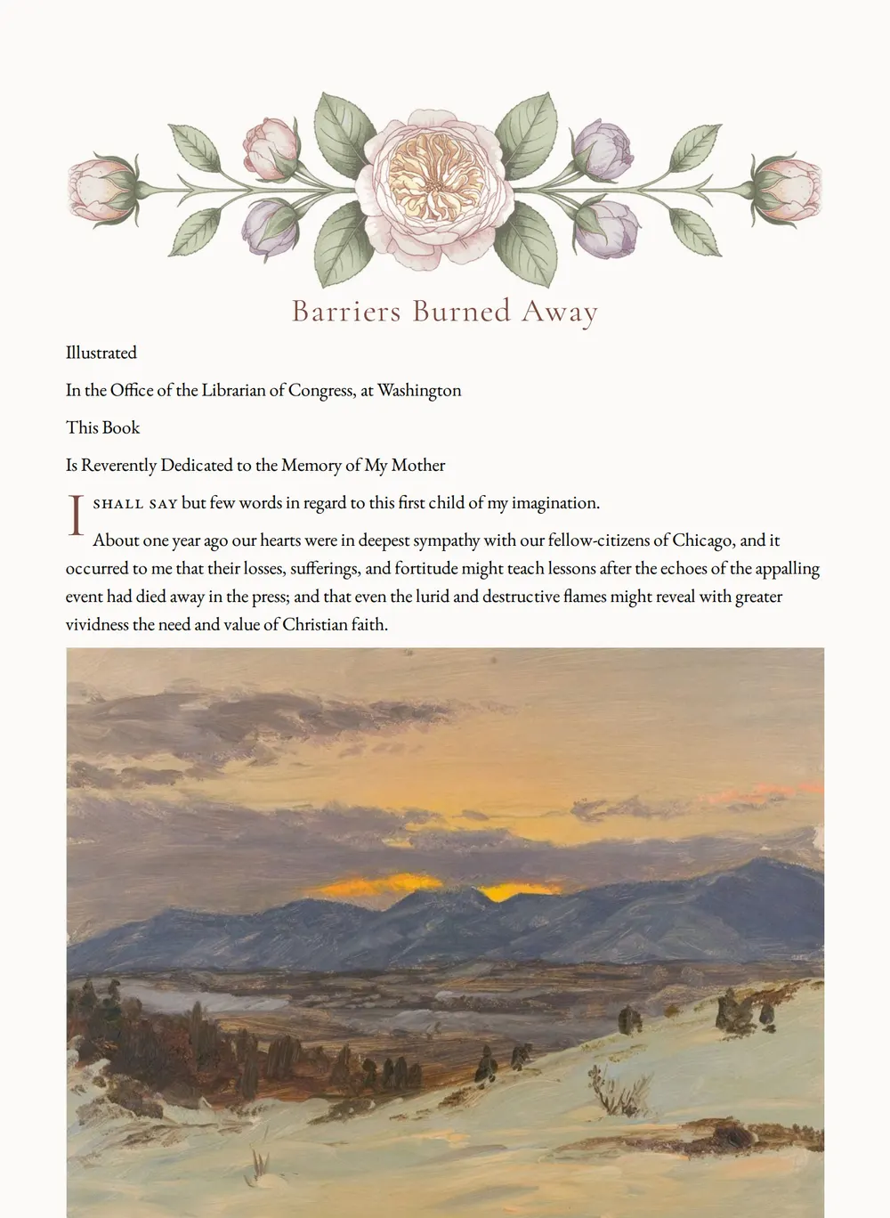 A page of Barriers Burned Away as set for this edition