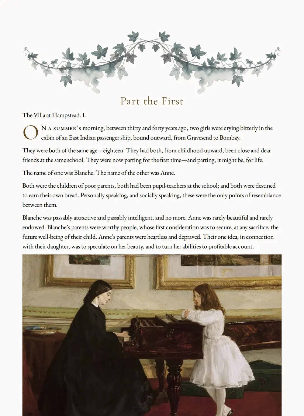 A page of Man and Wife as set for this edition
