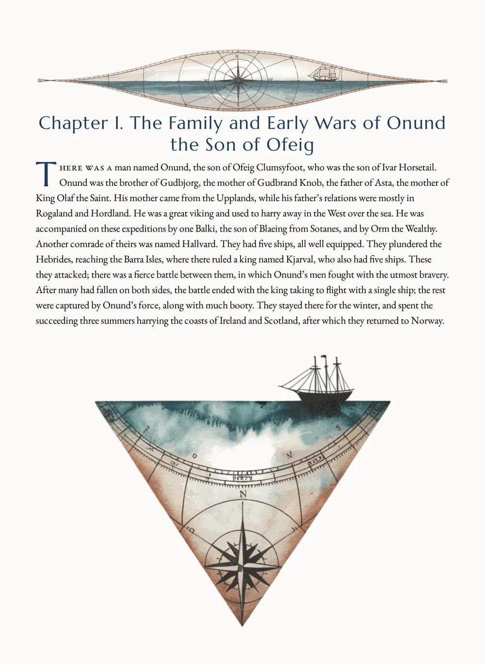 A page of The Saga of Grettir the Strong as set for this edition