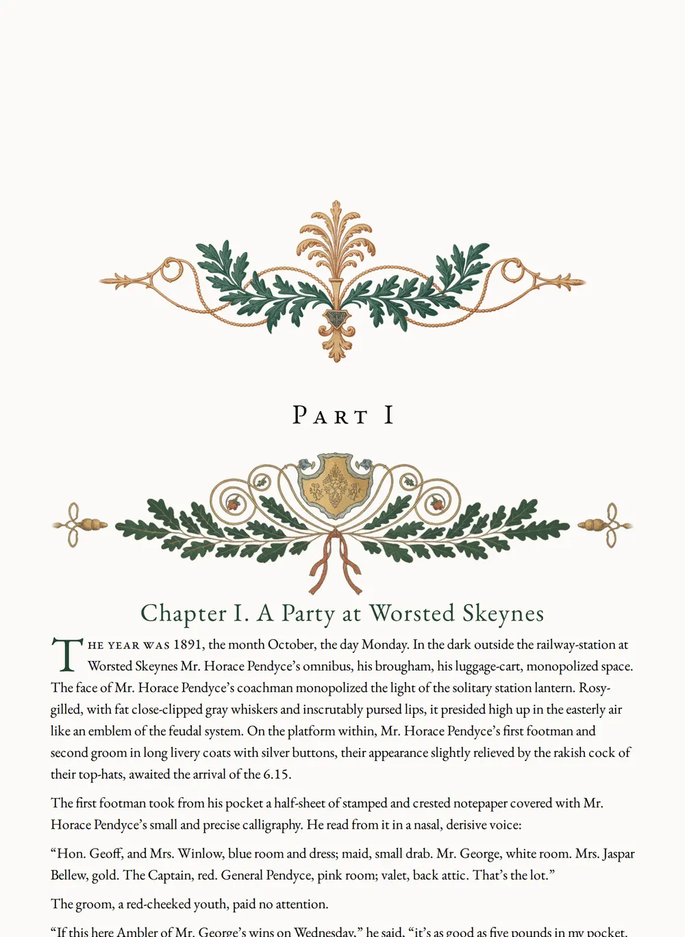 A page of The Country House as set for this edition