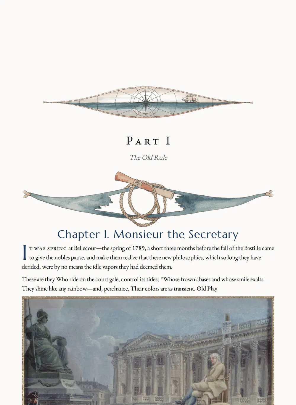 A page of The Trampling of the Lilies as set for this edition