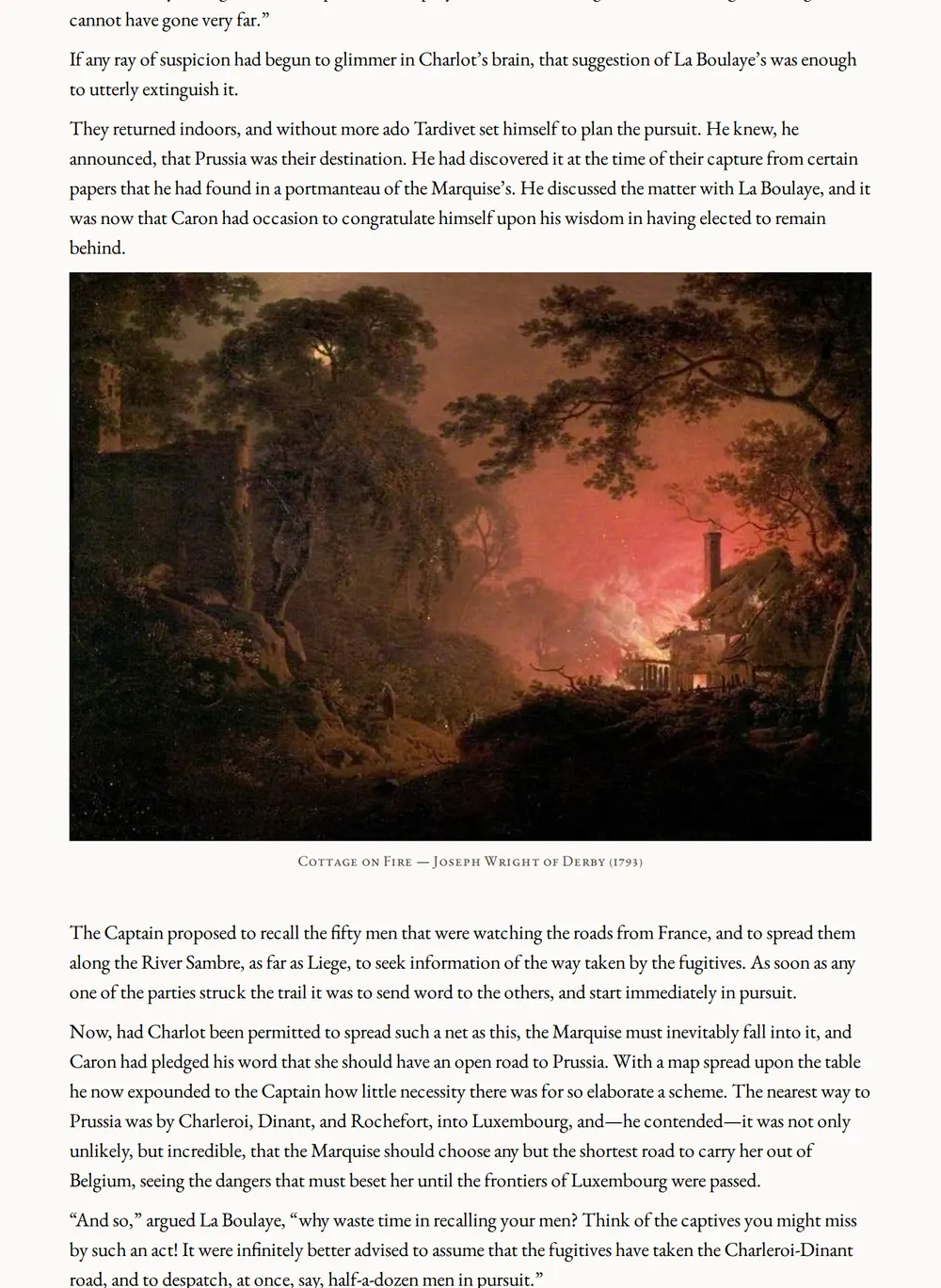 A page of The Trampling of the Lilies as set for this edition
