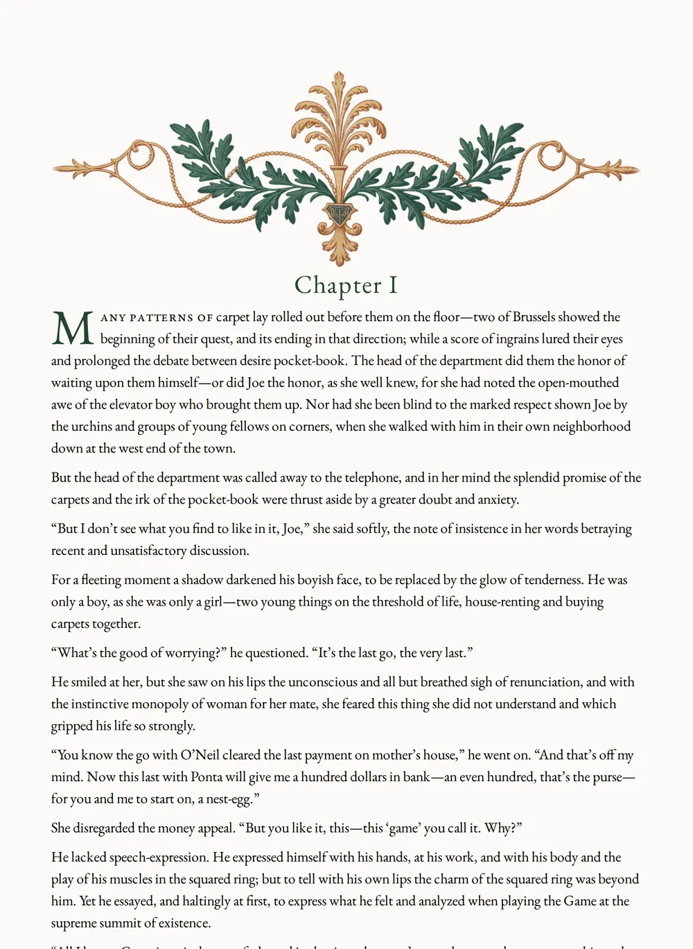 A page of The Game as set for this edition