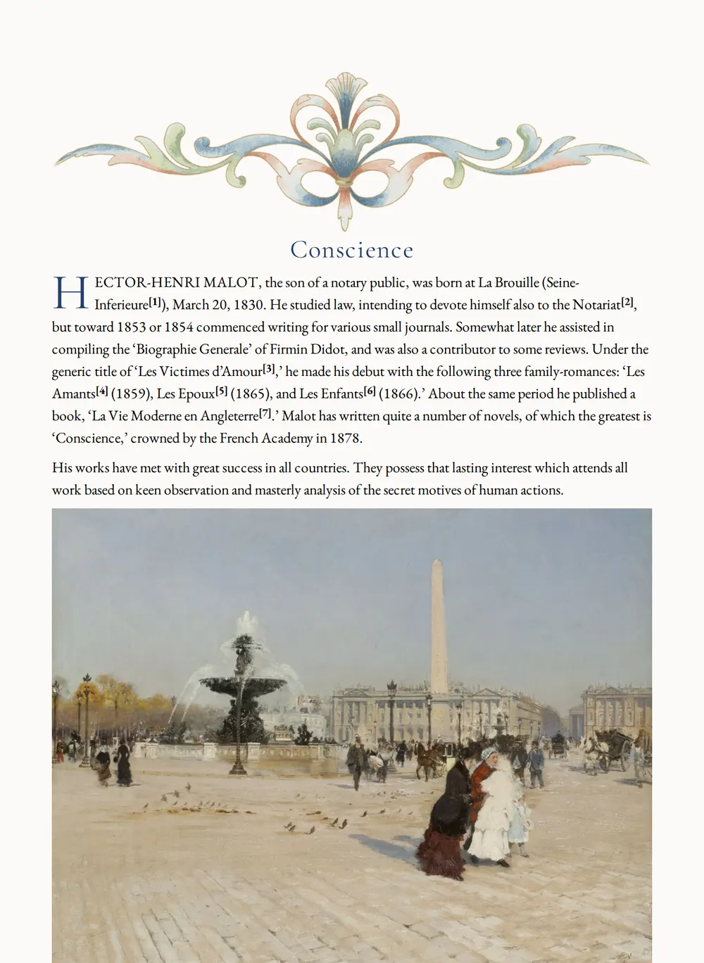 A page of Conscience as set for this edition
