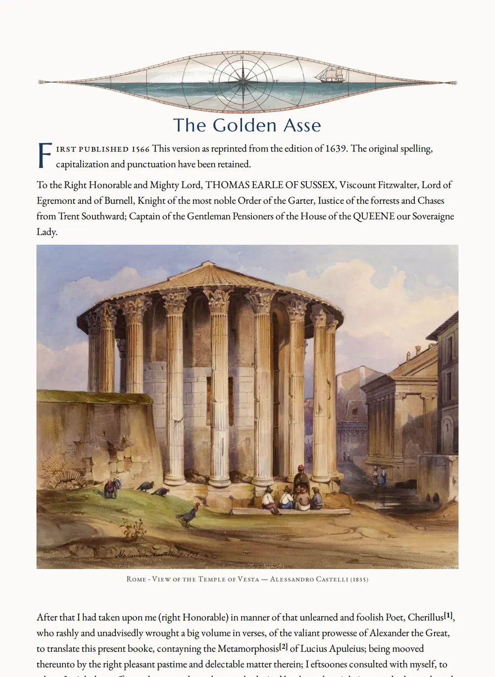 A page of The Golden Asse as set for this edition
